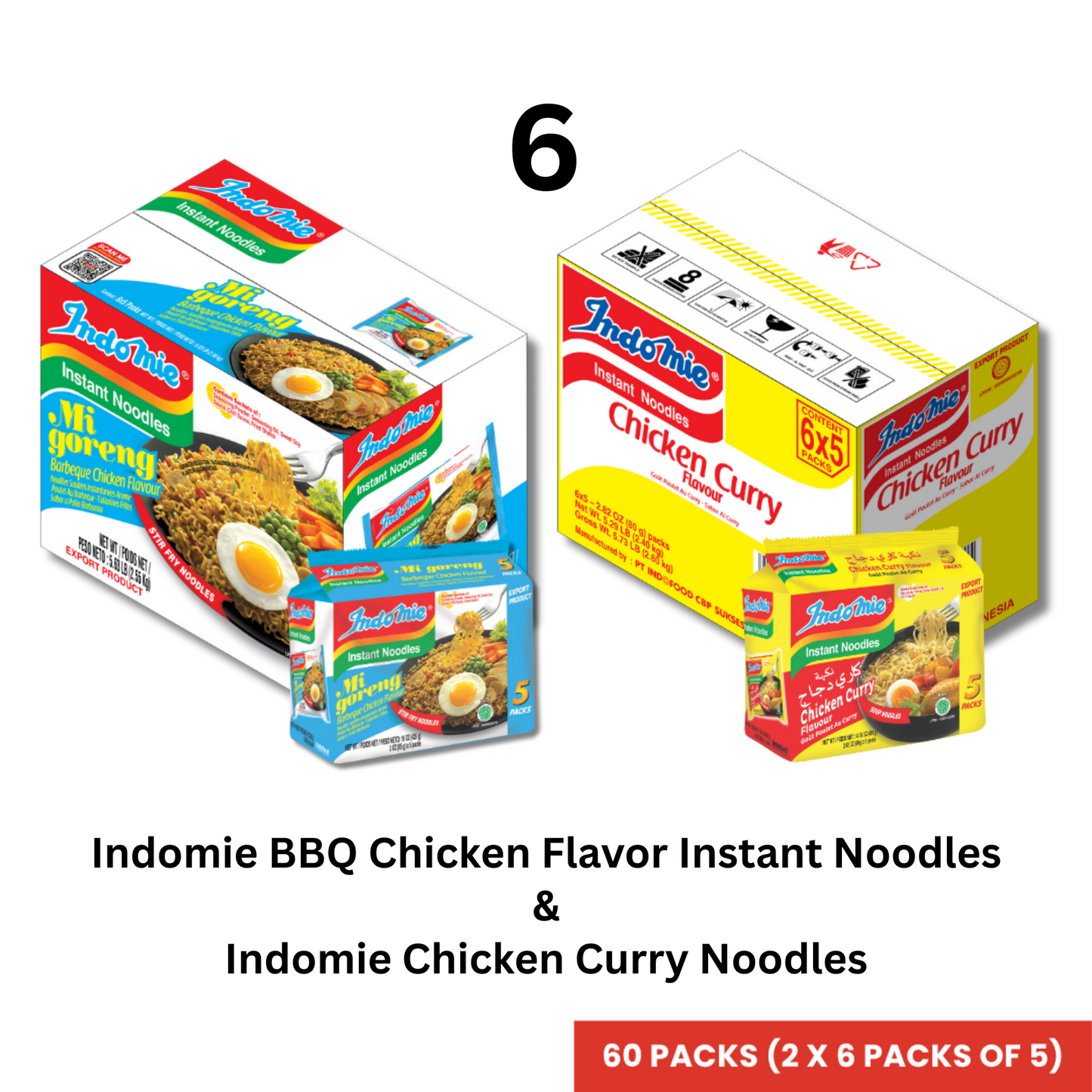 Merchandise Bundle Indomie Mi Goreng BBQ Chicken Instant Noodle - 30 Packs