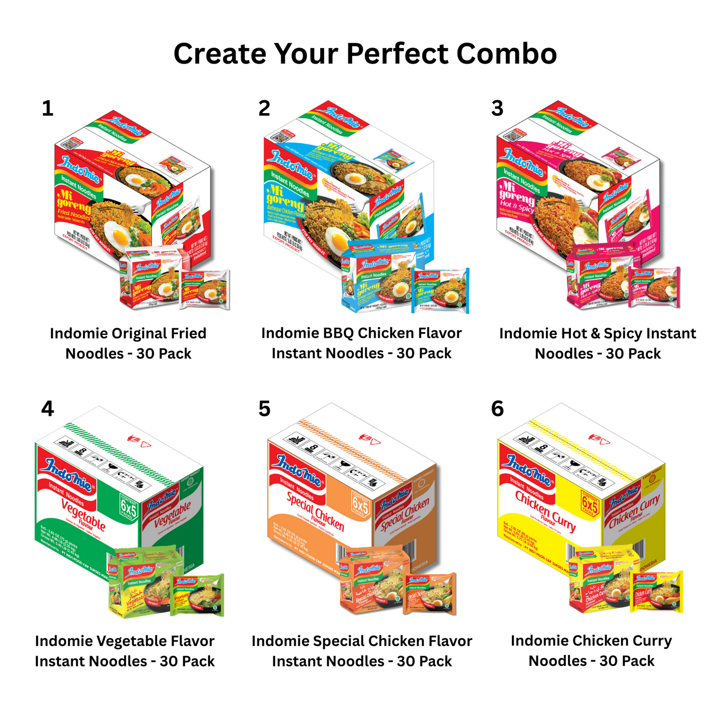 Official Indomie (30 Packs) Free Tote Bag Indomie Love