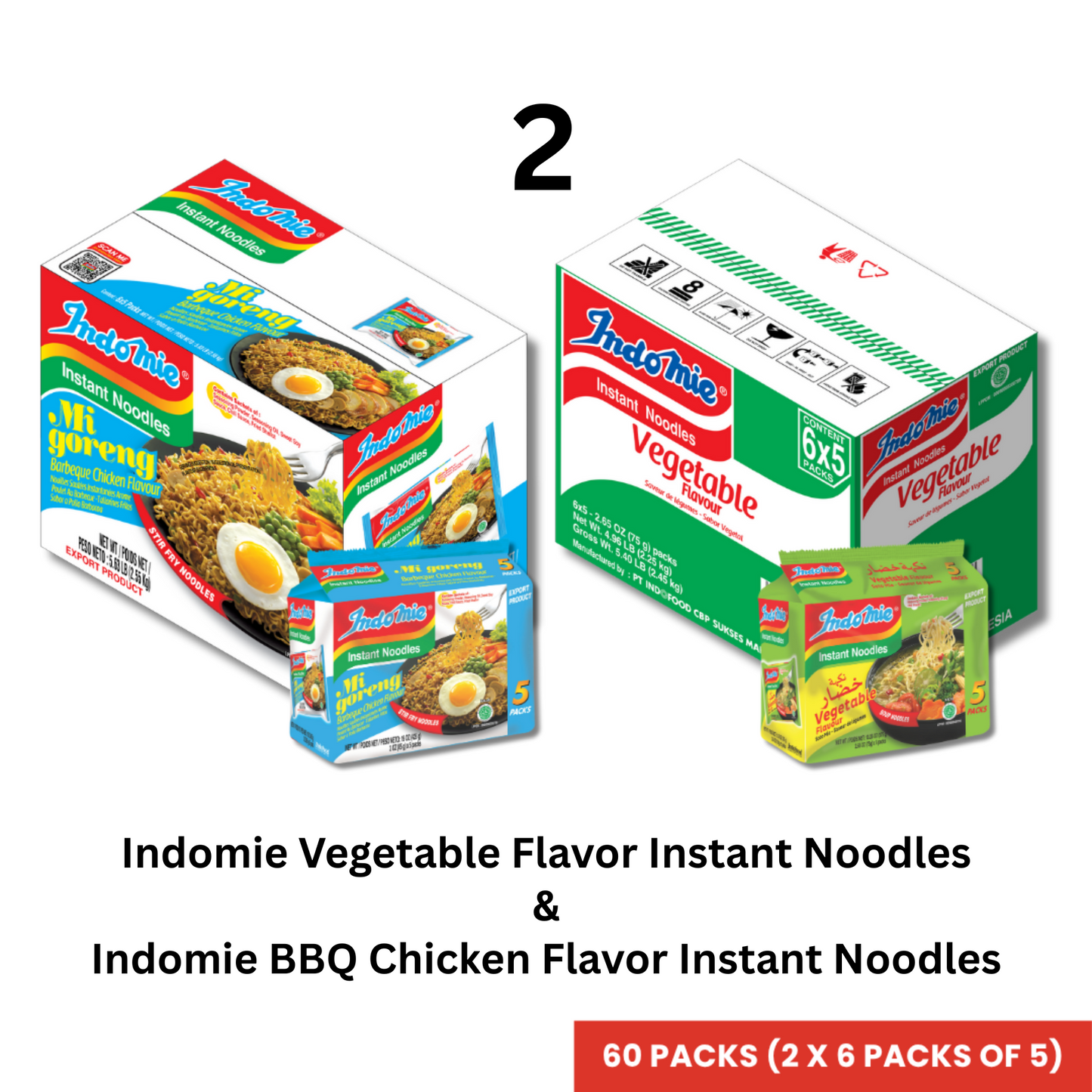 Merchandise Bundle Official Indomie Vegetable Flavor - 30 Packs