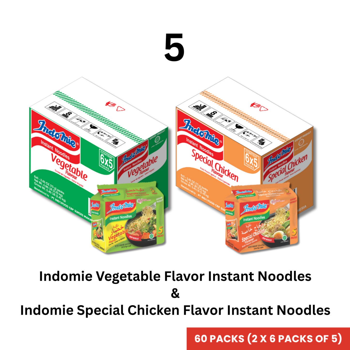Merchandise Bundle Official Indomie Vegetable Flavor - 30 Packs
