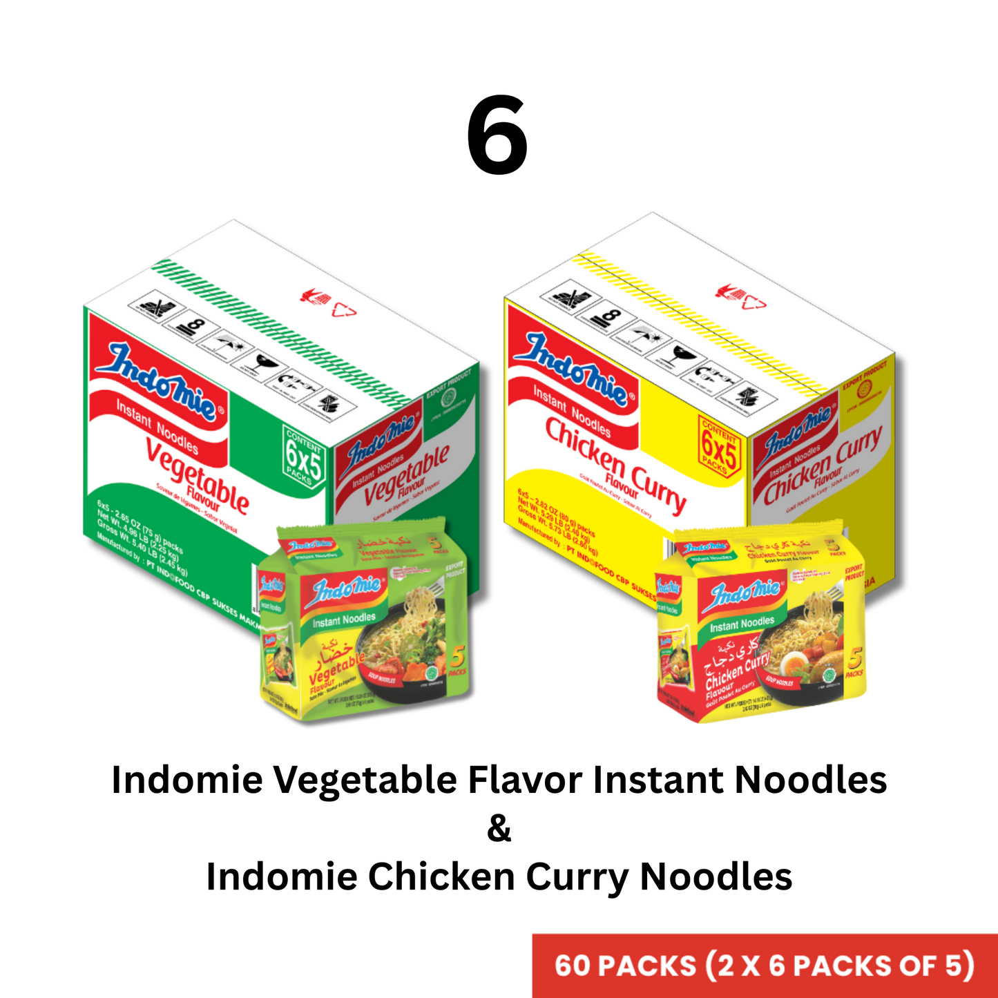 Merchandise Bundle Official Indomie Vegetable Flavor - 30 Packs