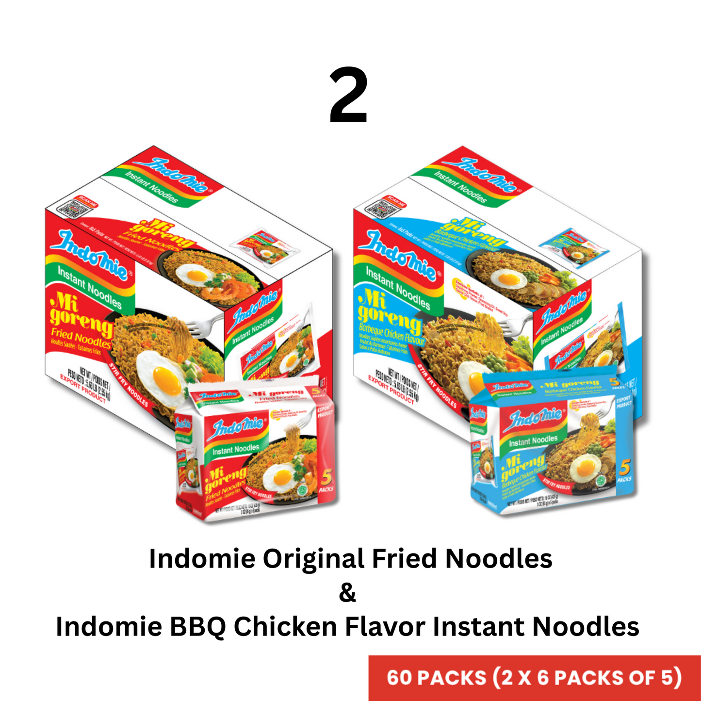 Merchandise Bundle Official Indomie Mi Goreng Original Flavor Instant Noodles - 30 Packs
