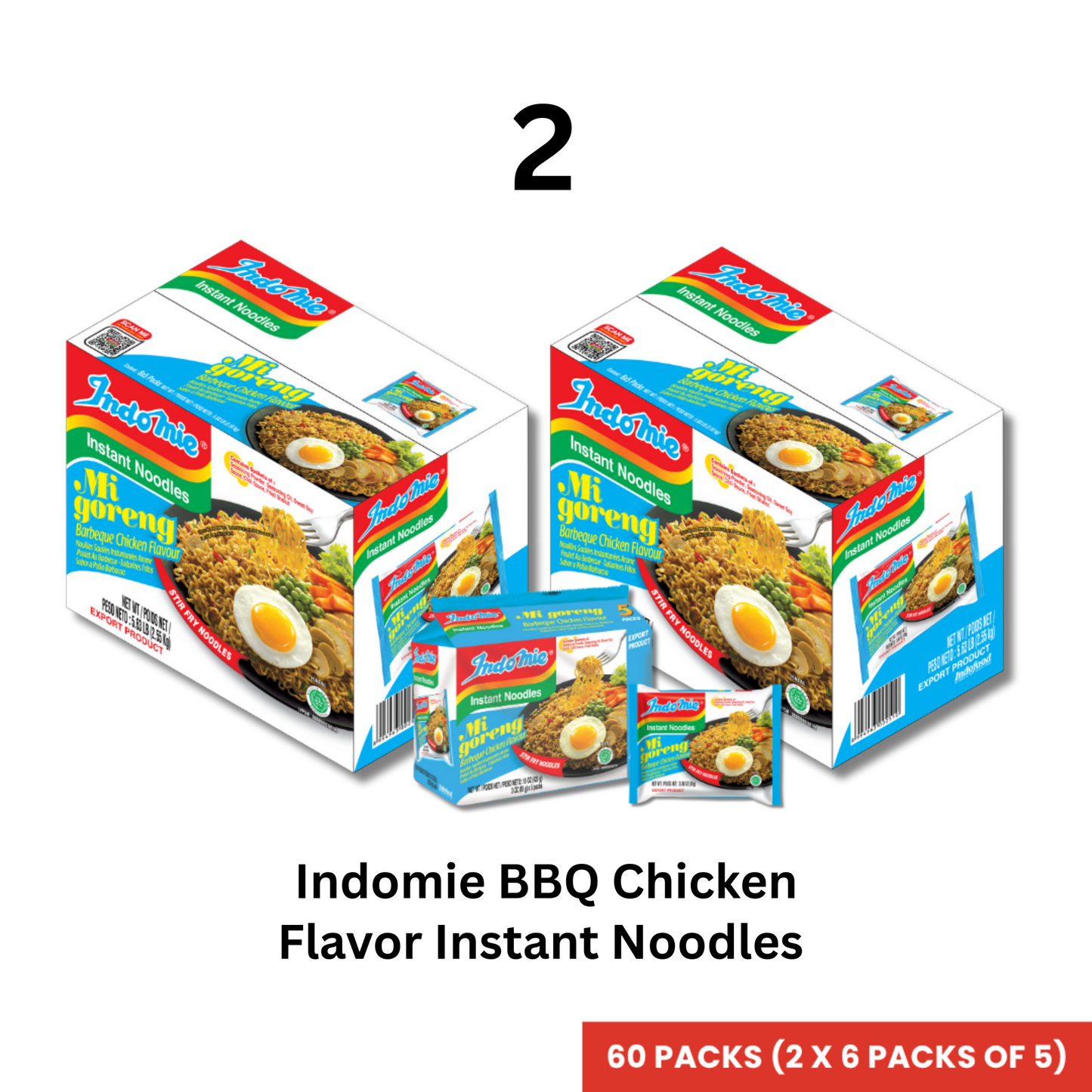 Merchandise Bundle Indomie Mi Goreng BBQ Chicken Instant Noodle - 30 Packs