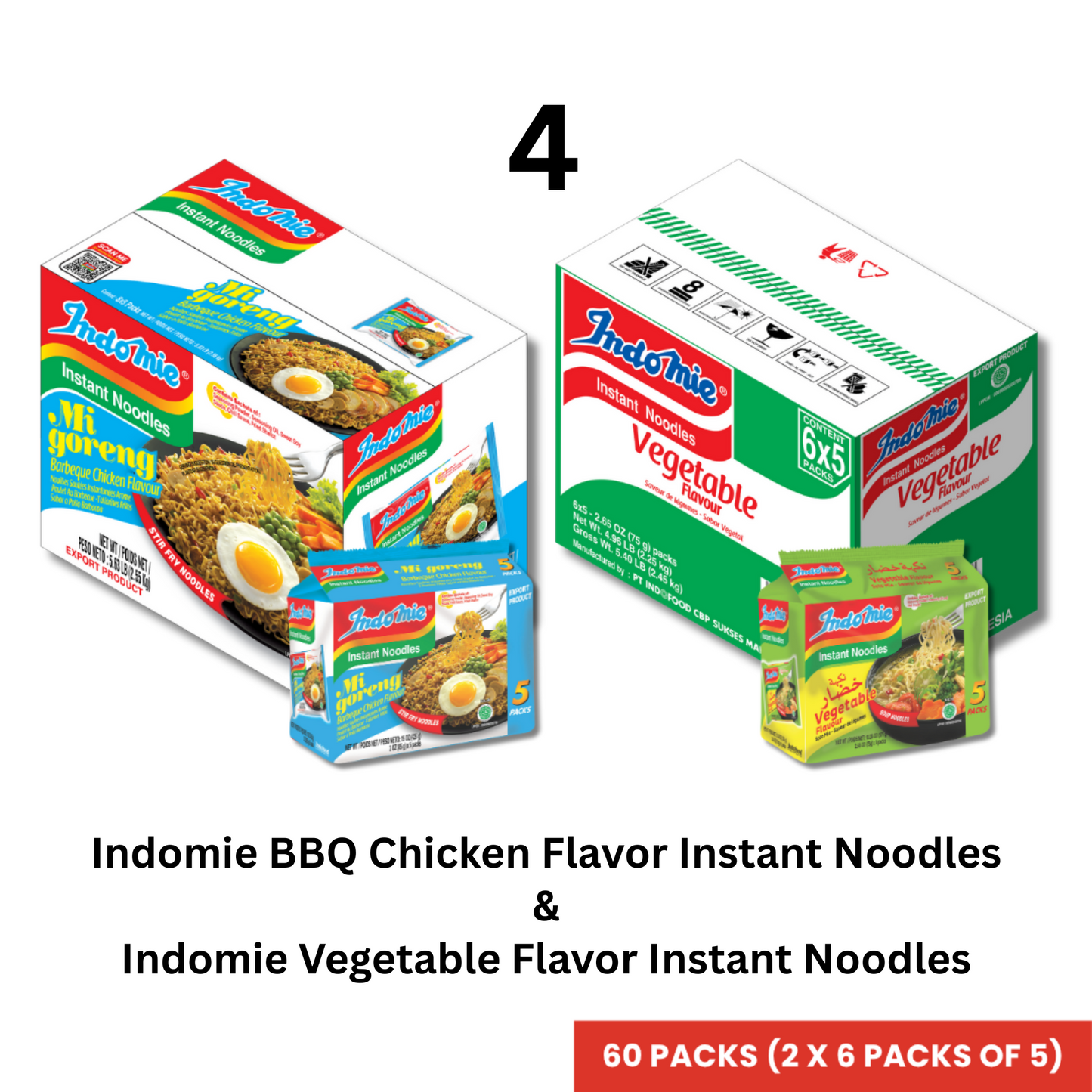 Merchandise Bundle Indomie Mi Goreng BBQ Chicken Instant Noodle - 30 Packs