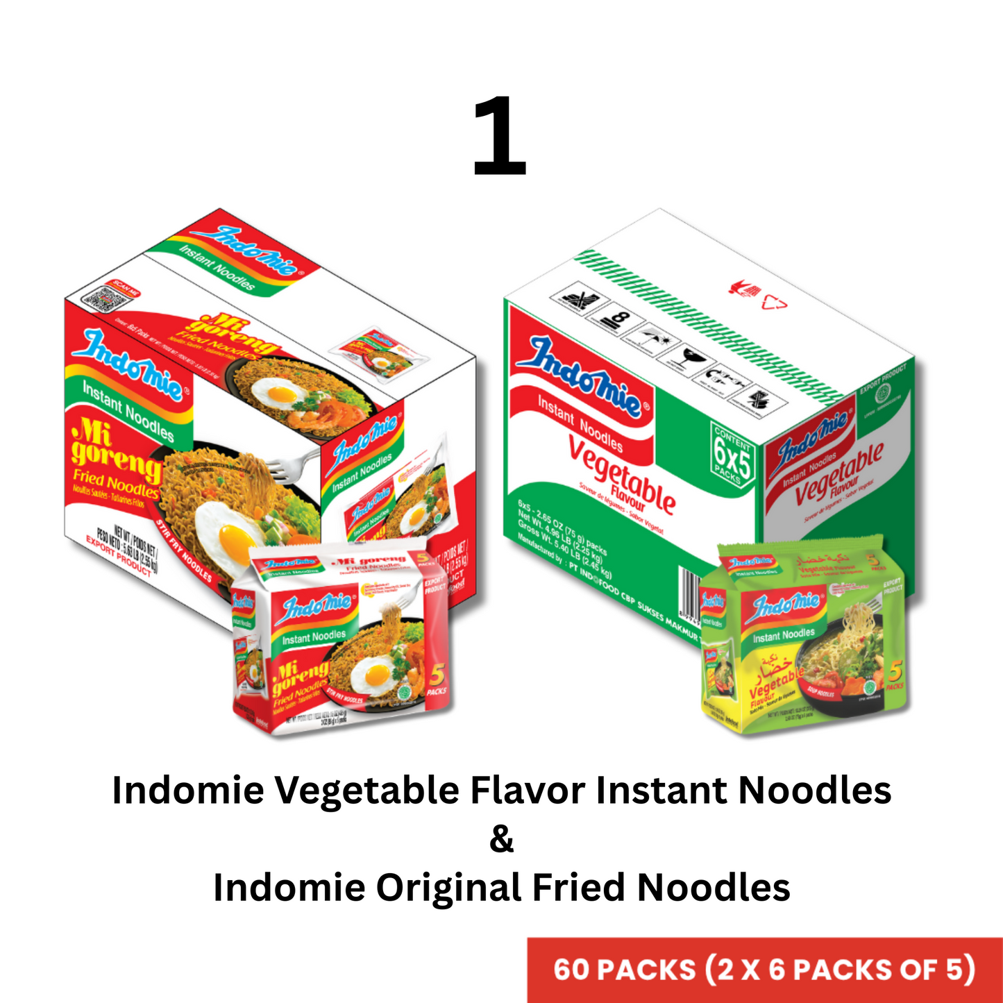 Customized Bundle Official Indomie Vegetable Flavor - 30 Packs