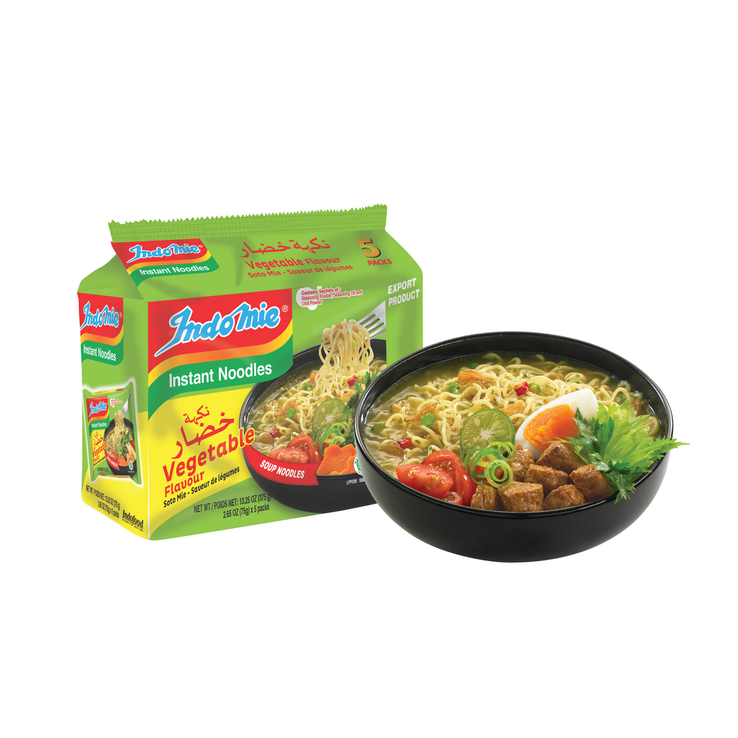 Official Indomie Vegetable Flavor (30 Packs)