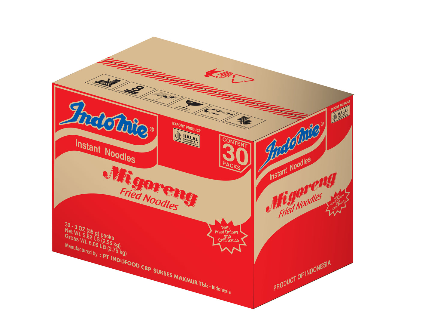 Official Indomie Mi Goreng Instant Noodles - 30 pack