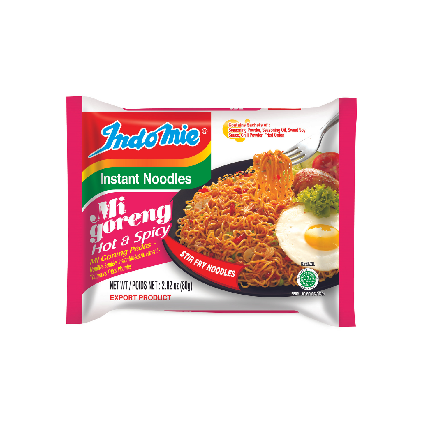 Official Indomie Mi Goreng Hot & Spicy Flavor (30 packs)