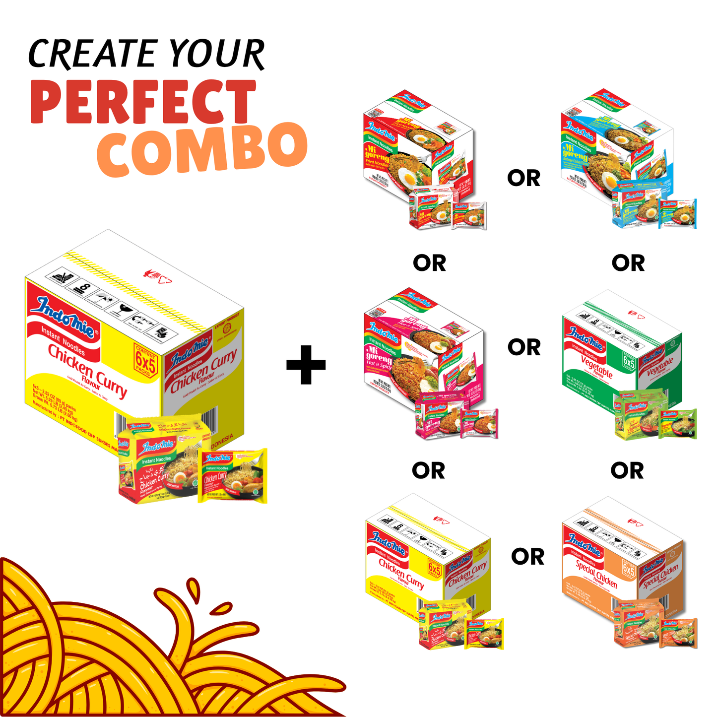 Merchandise Bundle Official Indomie Chicken Curry Flavor - 30 Packs