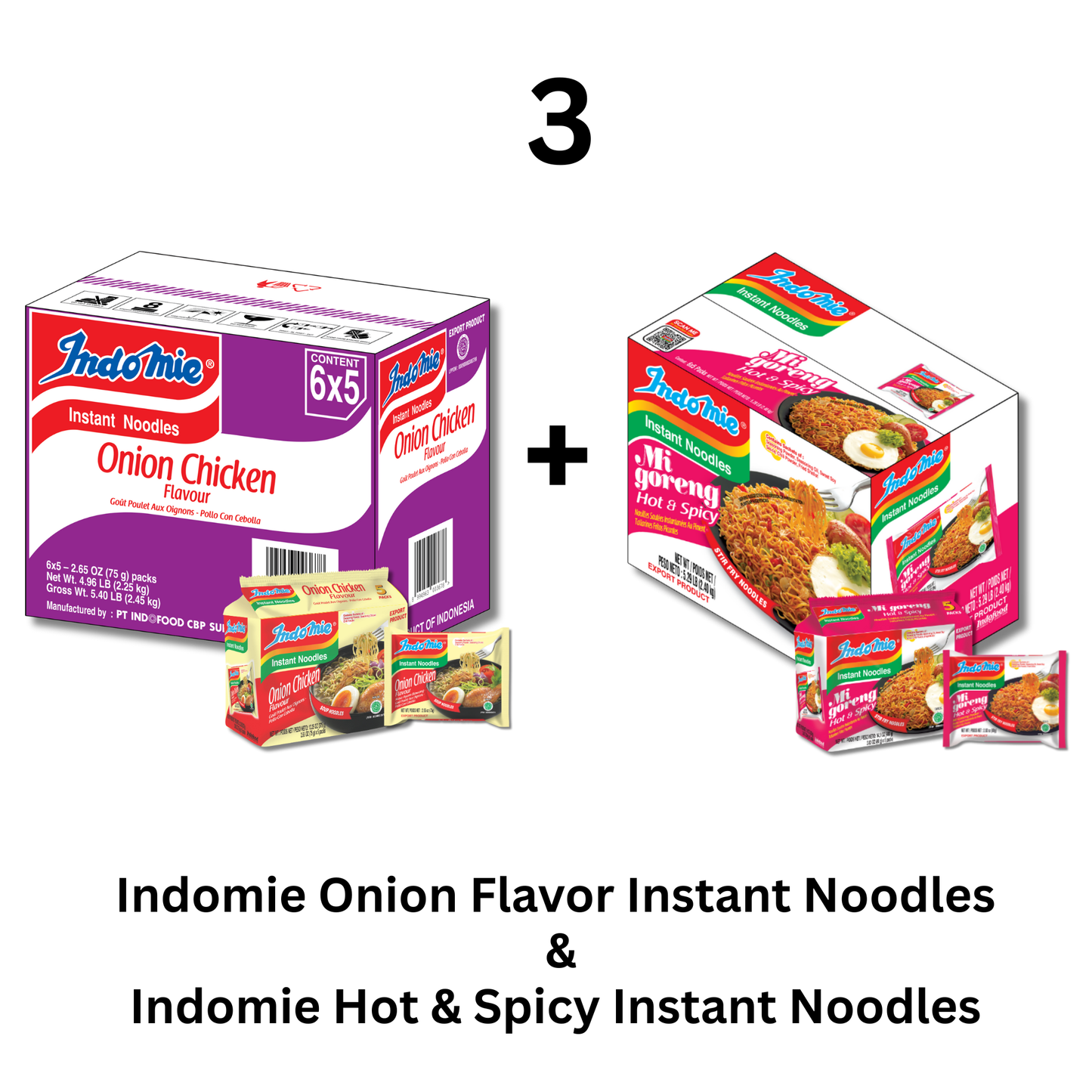 Merchandise Bundle Indomie Onion Chicken Flavor Instant Noodles - 30 Packs