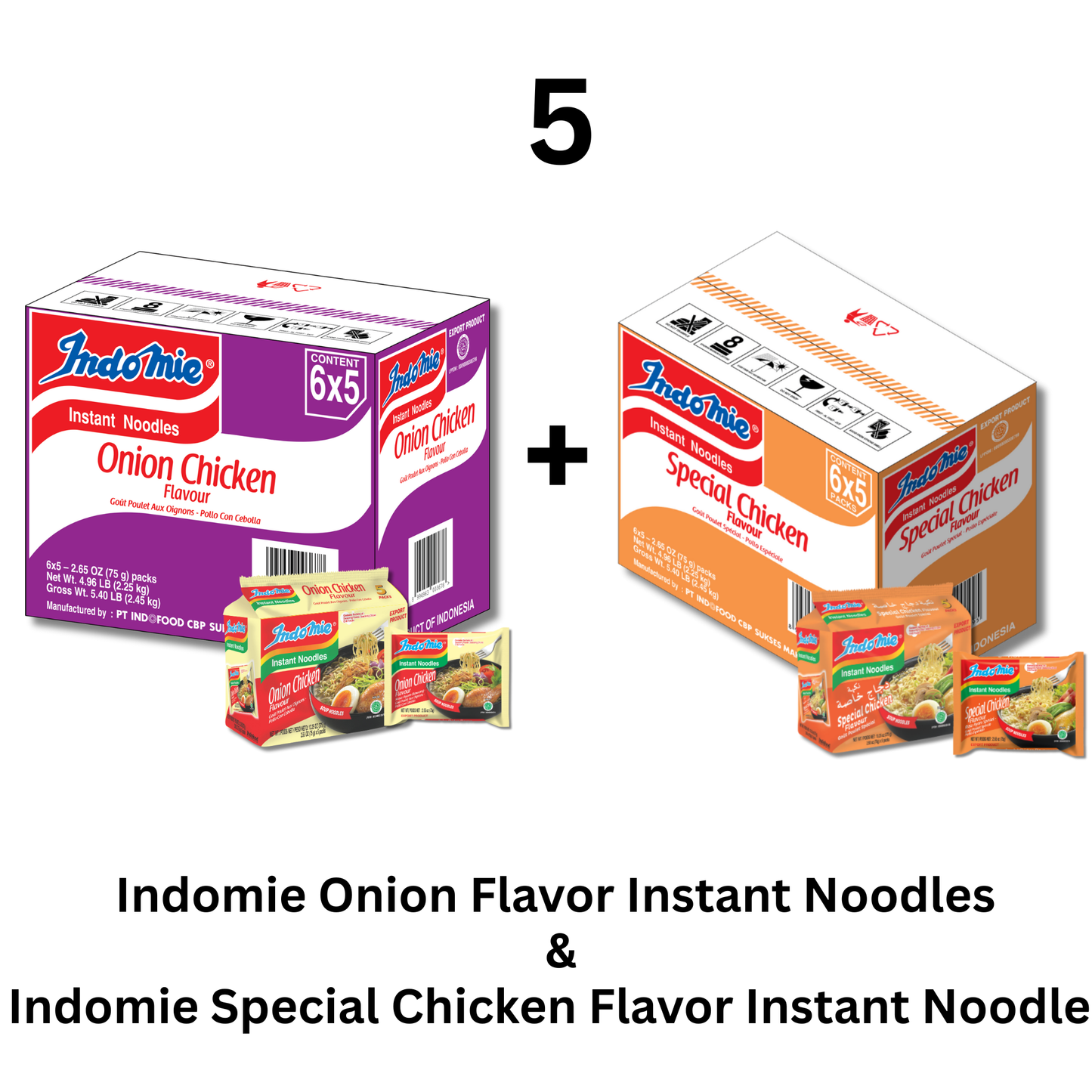 Merchandise Bundle Indomie Onion Chicken Flavor Instant Noodles - 30 Packs