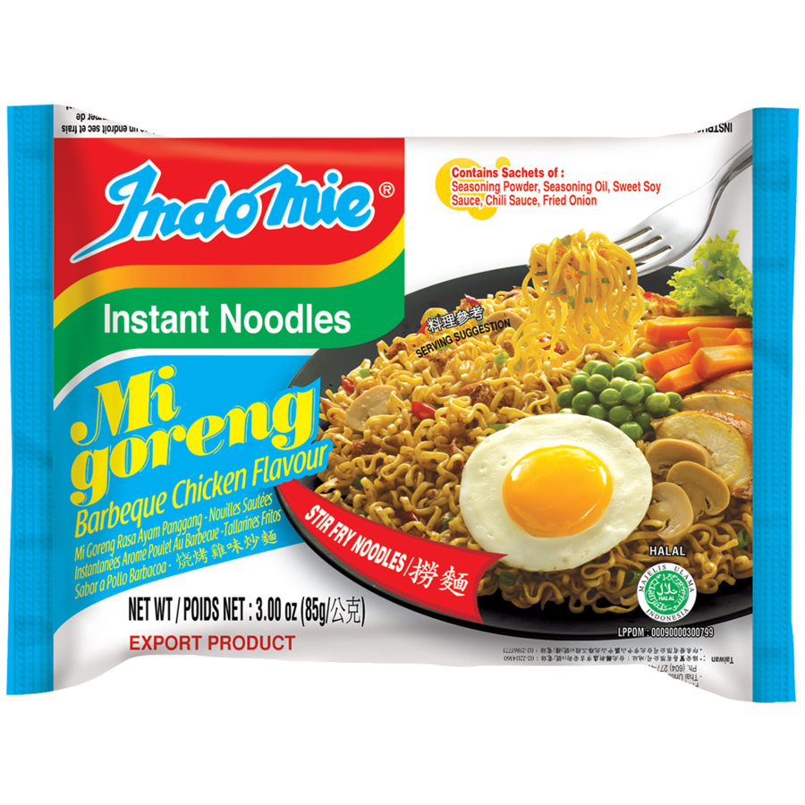 Official Indomie Mi Goreng BBQ Chicken Flavor (30 packs)