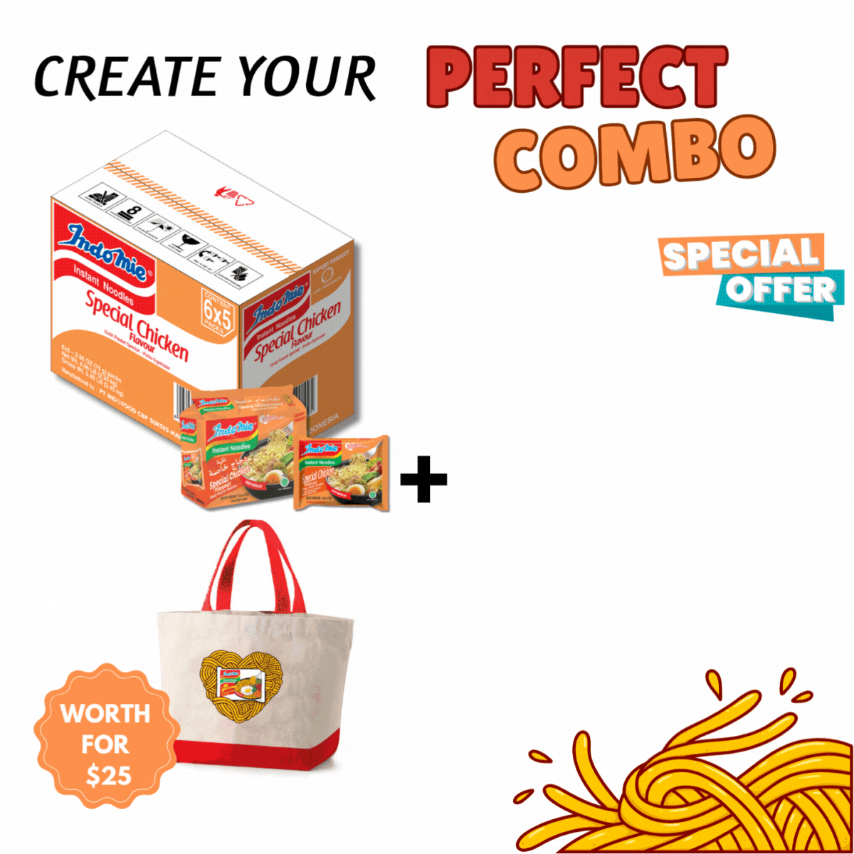 Merchandise Bundle Official Indomie Special Chicken Soup - 30 Packs